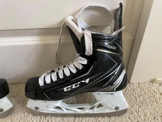 Used Junior CCM RibCor 66K Hockey Skates Extra Wide Width Size 4.5