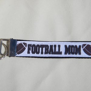 Handcrafted Football Mom Key Chain Wristlet NEW
