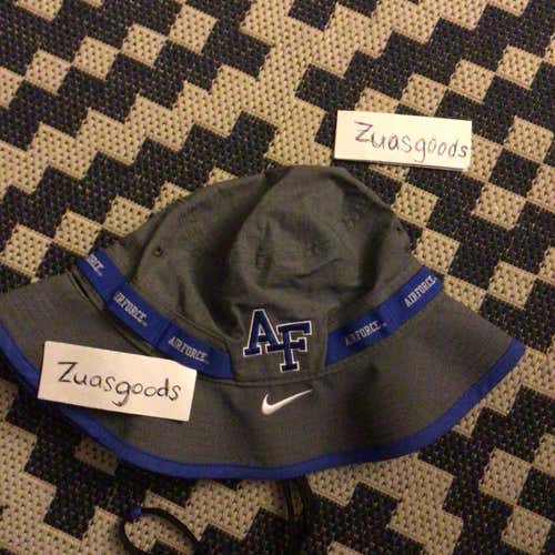 NWT Nike AIR FORCE Bucket Hat Men's Large GREY/Blue CT0253-026