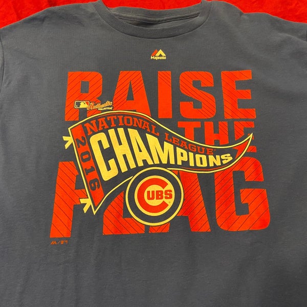 Chicago Cubs Shirt Adult Large Blue Red MLB Baseball World Series Champs  Mens