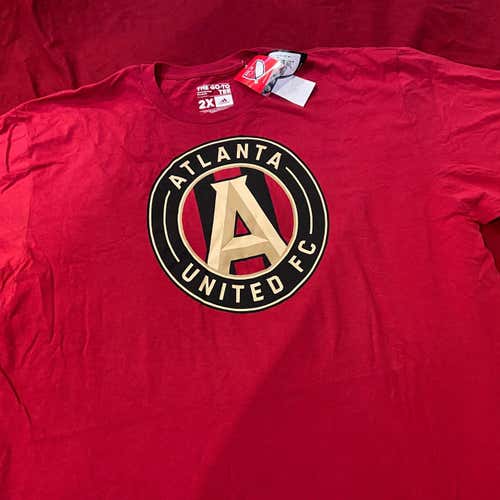 MLS Atlanta United FC Red Adult XXL Adidas Soccer T-Shirt * NEW NWT