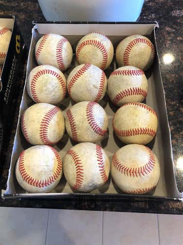 Used 12 Pack (1 Dozen) Baseballs