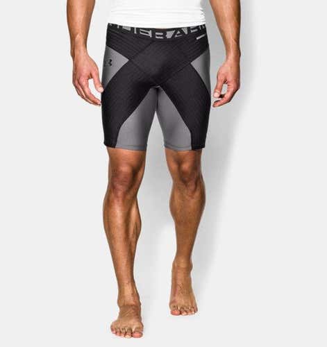 UNDER ARMOUR HEATGEAR CORESHORTS PRO - BLACK/GREY - NEW 2 PACK