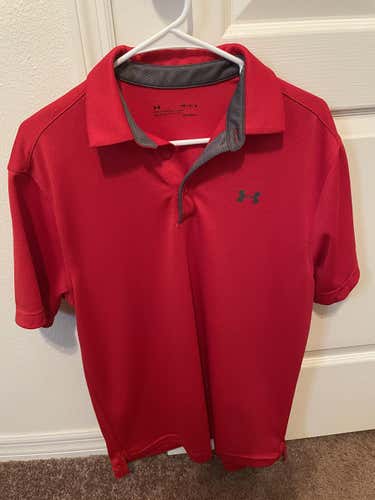 Red Men's Used Adult Medium Under Armour Shirt