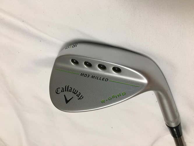 Men's Used Callaway Right Handed MD3 Milled Chrome W-Grind Wedge Regular Flex 56 Degree Graphite