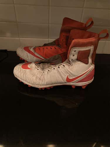 Orange Men's Molded Cleats High Top