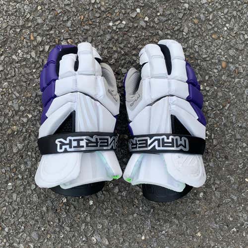 NEW Maverik Max 13” Lacrosse Gloves - Purple/Black/White