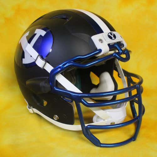 BYU Cougars super custom fullsize football helmet Schutt Ion large