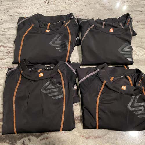 Set of (4) Black Youth Small / Medium Shock Doctor Shirts