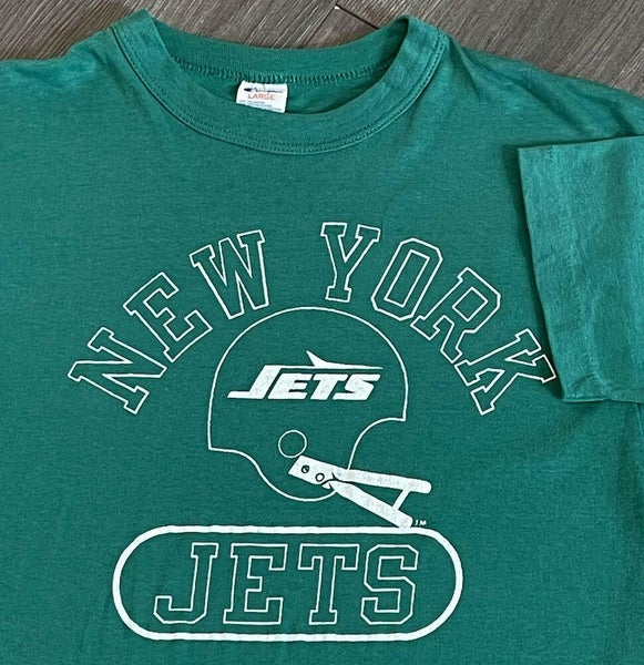 Vintage 80s New York Jets NFL Green Jersey T Shirt M 