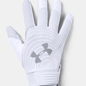 white New Youth S/small Under Armour Harper Hustle Batting Gloves 1341984-100