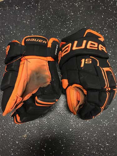 Black Junior Bauer Supreme 1S 13"  Gloves