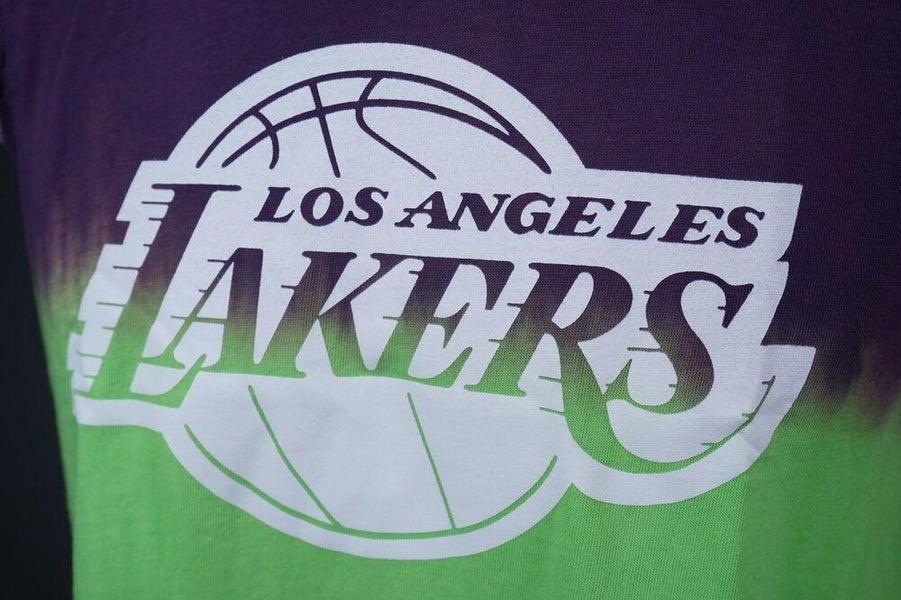 LOS ANGELES LA LAKERS BASKETBALL TANK WORKOUT TOP, GREEN/PURPLE/WHITE ~  MENS S