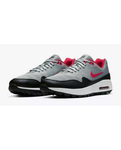 NIKE Air Max 1 G Grey Black Red Golf Shoes Men's Size 11 CI7576-002