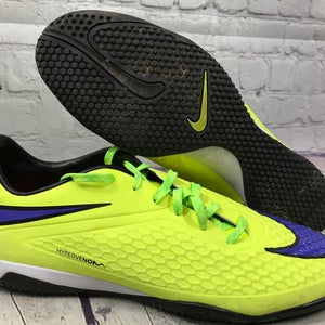 Nike HyperVenom Phelon IC Soccer Shoes Size 11.5 Used Great Condion Neon Yellow
