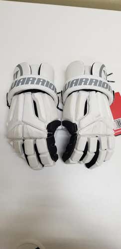 White New Player's Warrior Burn Lacrosse Gloves 13"