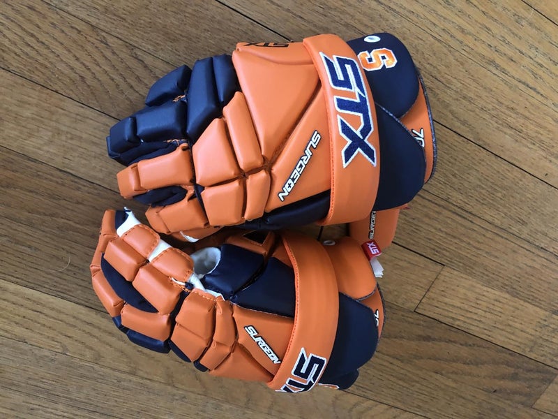 *Brand New, Syracuse Orange STX Surgeon 700 Lacrosse Gloves 13"