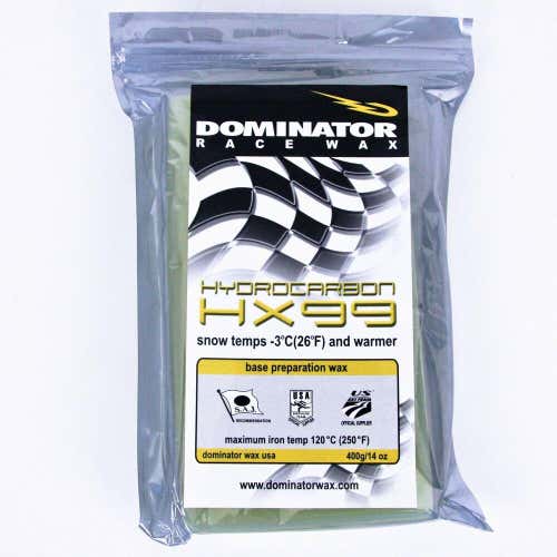 400g Dominator Yellow HX99 Ski and Snowboard wax, wet (0C TO -3C) Hot Wax