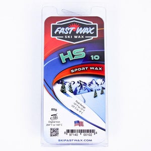 80g Fast Wax HS 10 Teal, Ski and Snowboard Wax, Cold, Hot Wax