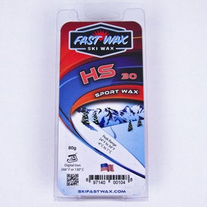 80g Fast Wax HS 30 Red, Ski and Snowboard Wax, Warm, Hot Wax