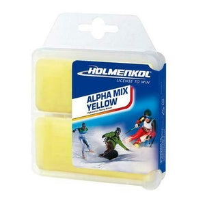 Holmenkol Alpha Mix Yellow Ski Snowboard Wax 70g Warm Tuning