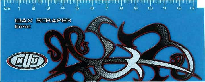 Kuu Sport Wax Scraper 3mm | Plexi Blade RulerSnowboard Ski Home Waxing Tuning