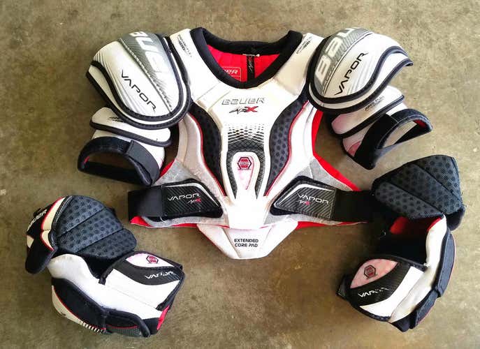 Used Senior Medium Bauer Vapor APX Shoulder And Elbow Pads