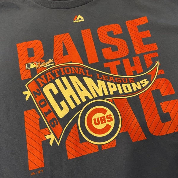 New 2016 Majestic MLB Baseball CHICAGO CUBS National League Champions Team  Shirt