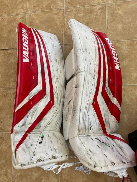 Red Senior 33" Vaughn Ventus SLR2 Goalie Leg Pads