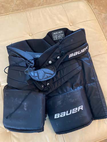 Black Senior Medium Bauer S170 Hockey Goalie Pants