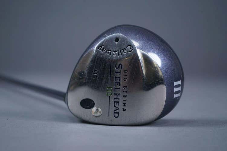 CALLAWAY GOLF BIG BERTHA STEELHEAD III (3) 9* W/ FIRM FLEX GRAPHITE SHAFT