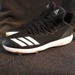 Black New Men's Size 11 (Women's 12) Metal Adidas Low Cut