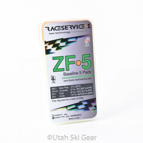 RaceService 1 ZF5 Baseline Combi 5 Pack - 245g | Ski Wax | Ski Tuning