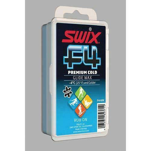 60g Swix F4 Cold Ski Wax with Cork | Snowboard Tuning Waxing