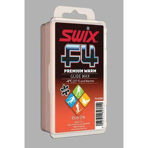 60g Swix F4 Warm Ski Wax with Cork | Snowboard Rub-on Tuning Waxing