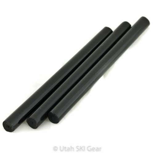 Black Wintersteiger 11mm P-Tex Sticks for Personal Base Repair Gun | Ski Tuning