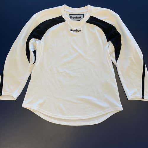 White Adult Medium Reebok  Jersey