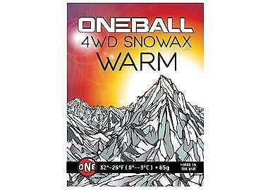 60g One Ball Jay 4WD Warm Red Ski Snowboard Wax | Mini Snowax Hot Waxing