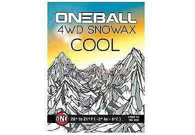 60g One Ball Jay 4WD Cool Yellow Ski Snowboard Wax | Mini Snowax Hot Waxing