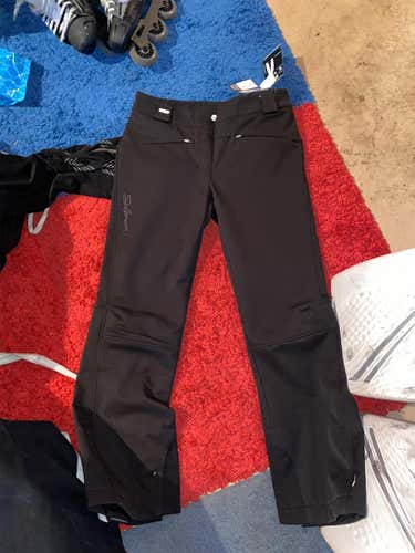 Black Adult Large Salomon Ski Pants
