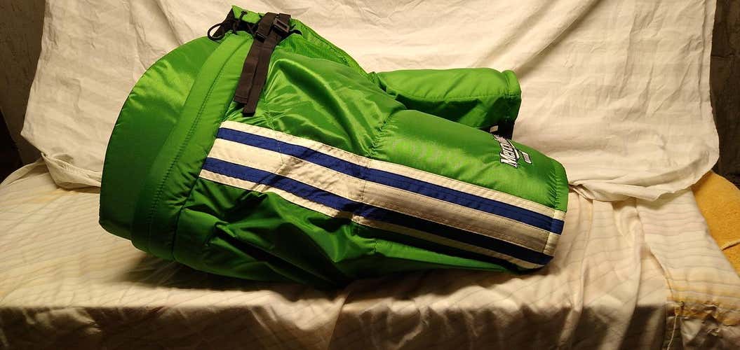 Green Used Senior Large Bauer Hockey Pants Pro Stock