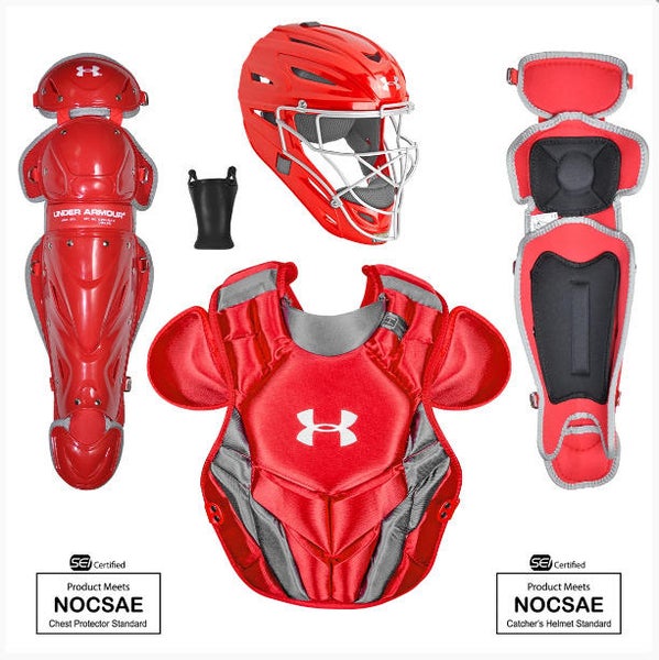 Under Armour Converge Victory Series Catchers Set Red (Ages 7-9)