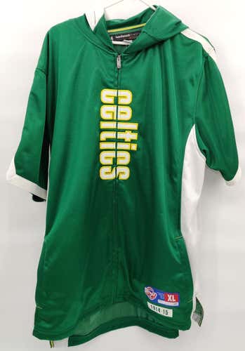 Boston Celtics NBA Green Reebok Harwood Classic D'Funkd Warm Up Hoodie Size Adult XL MINT CONDITION