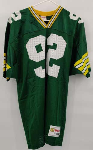 Green Bay Packers 90's Vintage Reggie White NFL Wilson Green Football Jersey Size ADULT XL MINT!