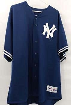 New York Yankees Jason Giambi MLB Blue Baseball Jersey Size Adult XXL MINT CONDITION
