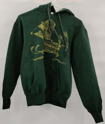 Notre Dame Fighting Irish NCAA College University Champion Green Zip Up Hoodie Size Adult Small