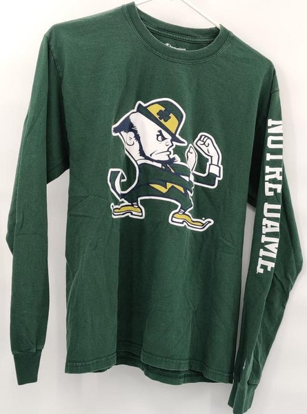 Notre Dame Fighting Irish NCAA College University Champion Long Sleeve Green T-Shirt Adult Medium