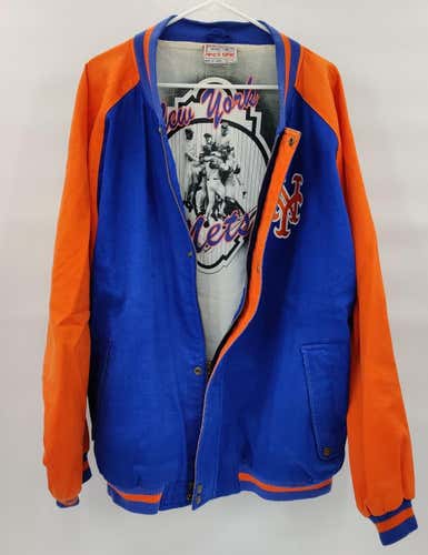 New York Mets Apex One MLB Baseball Vintage Jacket Size Adult XL *RARE*