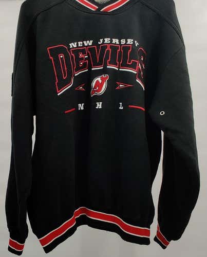New Jersey Devils Lee Sport Vintage NHL Hockey Sweatshirt Size Adult Large MINT CONDITION