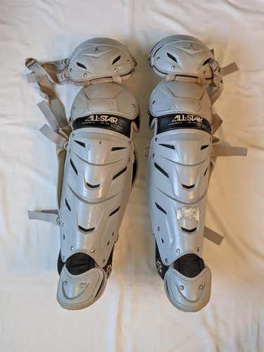 Gray Used Adult All Star LG30WPRO Catcher's Leg Guard